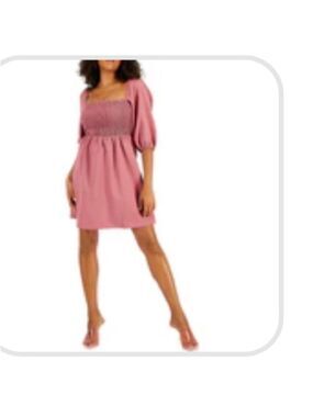 Bar III Women's Rose Dawn‎ Smocked Mini Dress Size XLP. Women's Fashion